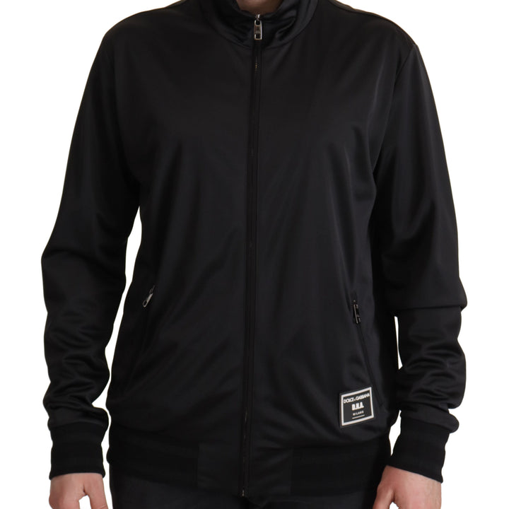 Dolce & Gabbana Black Full Zip Long Sleeve D.N.A Sports Sweater