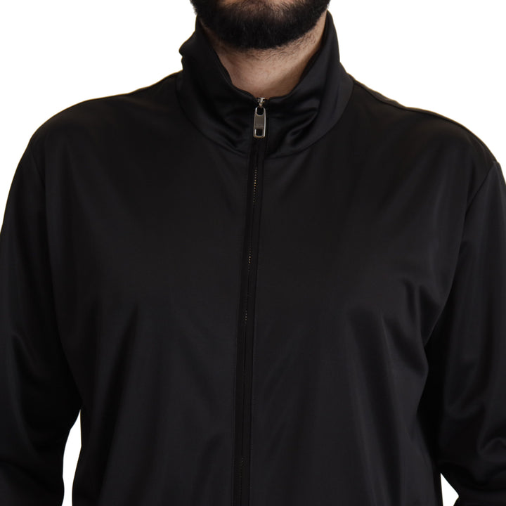 Dolce & Gabbana Black Full Zip Long Sleeve D.N.A Sports Sweater