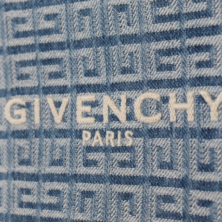 Givenchy Light Blue Coated Canvas Vertical Mini Shoulder Bag