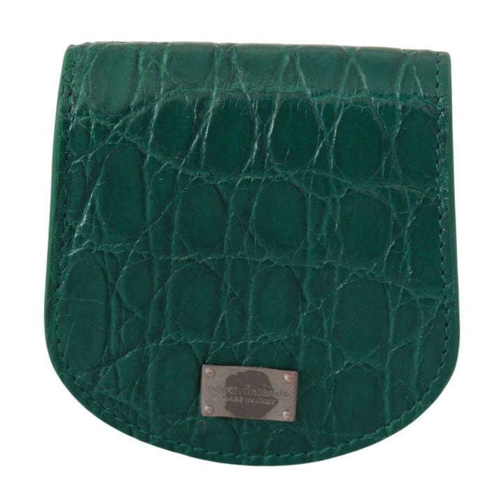 Dolce & Gabbana Green Exotic Skins Condom Case Holder Wallet