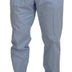 Dolce & Gabbana Blue Cotton Stretch Trousers Chinos Pants