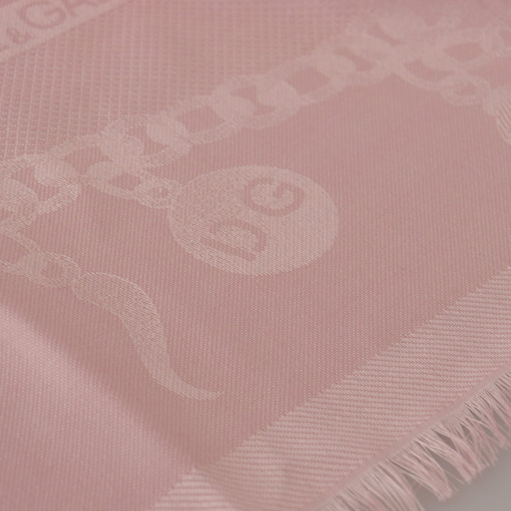 Dolce & Gabbana Pink Silk Neck Wrap Shawl Logo Scarf