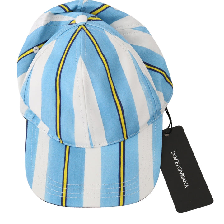 Dolce & Gabbana Multicolor Stripes Baseball Cotton Cap