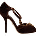 Dolce & Gabbana Brown Coppar Devotion Heart Sandals Shoes