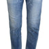 Dsquared² Blue Cotton Low Waist Cropped Denim Cool Girl Jeans