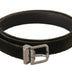 Dolce & Gabbana Green Velvet Silver Tone Metal Buckle Belt