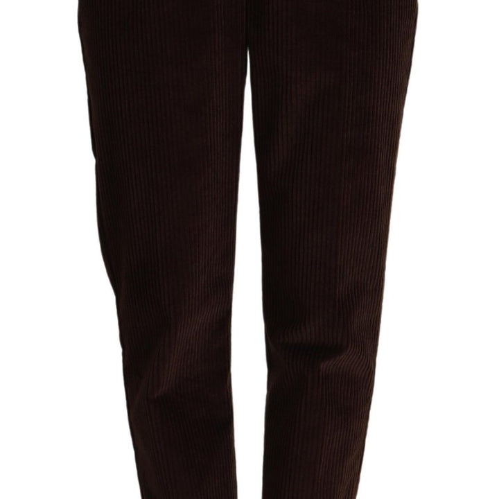 Dolce & Gabbana Bordeaux Corduroy Cotton Trouser Tapered Pants