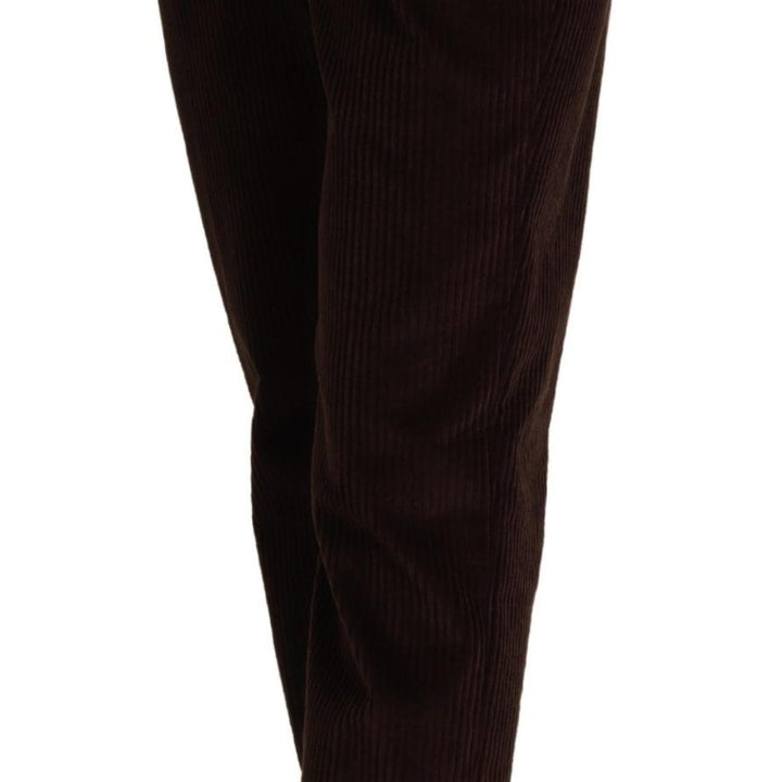 Dolce & Gabbana Bordeaux Corduroy Cotton Trouser Tapered Pants