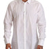 Dolce & Gabbana White Cotton Slim Fit Men MARTINI Shirt