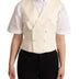 Dolce & Gabbana Beige Silk Sleeveless Waistcoat Vest