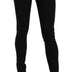 Versace Jeans Black Tiger Logo Gabardine Stretch Slim-Fit Pant