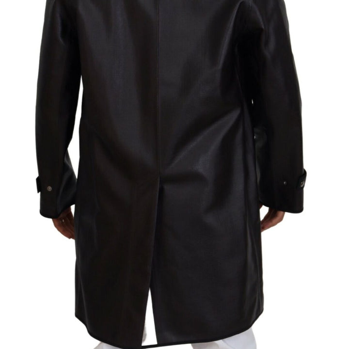 Dolce & Gabbana Black Trench Hooded Parka Cotton Jacket