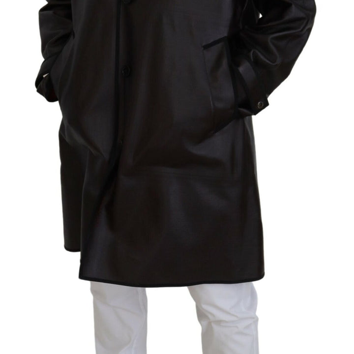 Dolce & Gabbana Black Trench Hooded Parka Cotton Jacket