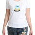 Moschino White Printed Cotton Short Sleeves Tops T-shirt