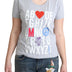 Moschino Gray Cotton Alphabet Letter Print T-shirt