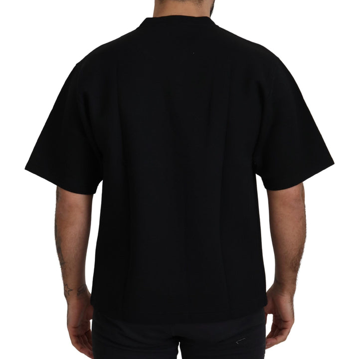 Dolce & Gabbana Black Logo Cotton Crewneck T-shirt