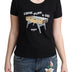 Moschino Black Cotton Come Play 4 Us Print Tops T-shirt