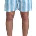 Dolce & Gabbana Blue Striped Beachwear Swimshorts