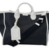 Dolce & Gabbana White Blue Leather Shopping Tote Bag