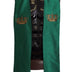 Dolce & Gabbana Green Crown Embroidered Shawl Fringe Blend Silk