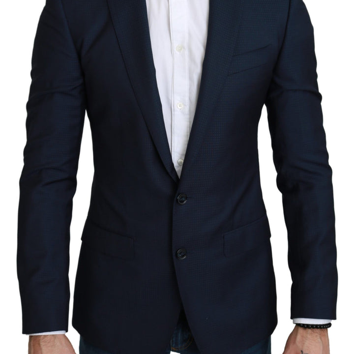 Dolce & Gabbana Blue Single Breasted  MARTINI Blazer