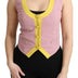 Dolce & Gabbana Pink Sleeveless Waistcoat Vest Cotton Top