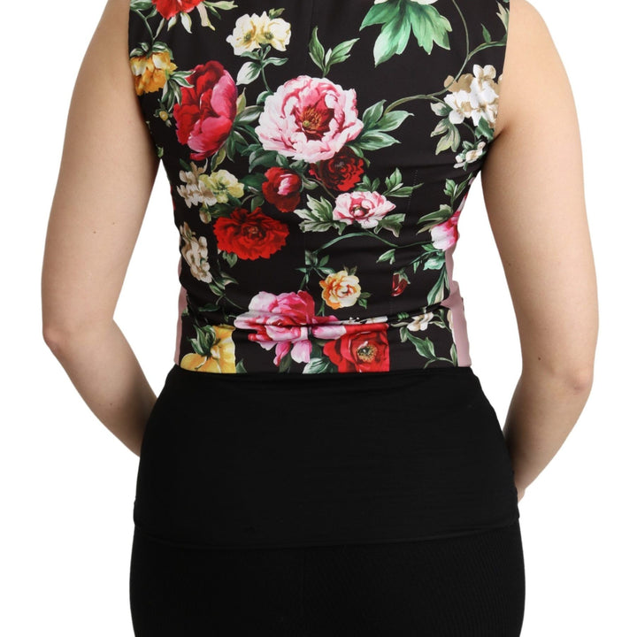 Dolce & Gabbana Pink Sleeveless Waistcoat Vest Cotton Top