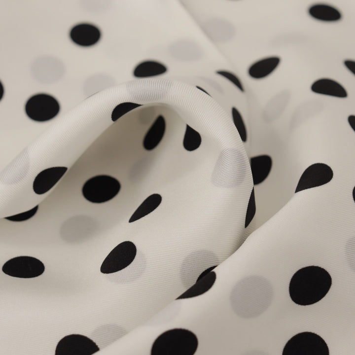 Dolce & Gabbana White Polka Dot Silk Shawl Neck Wrap Scarf