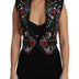 Dolce & Gabbana Black Crystal Sicily Vest Waistcoat