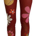 Dolce & Gabbana Red Floral Leggings Stretch Waist Pants