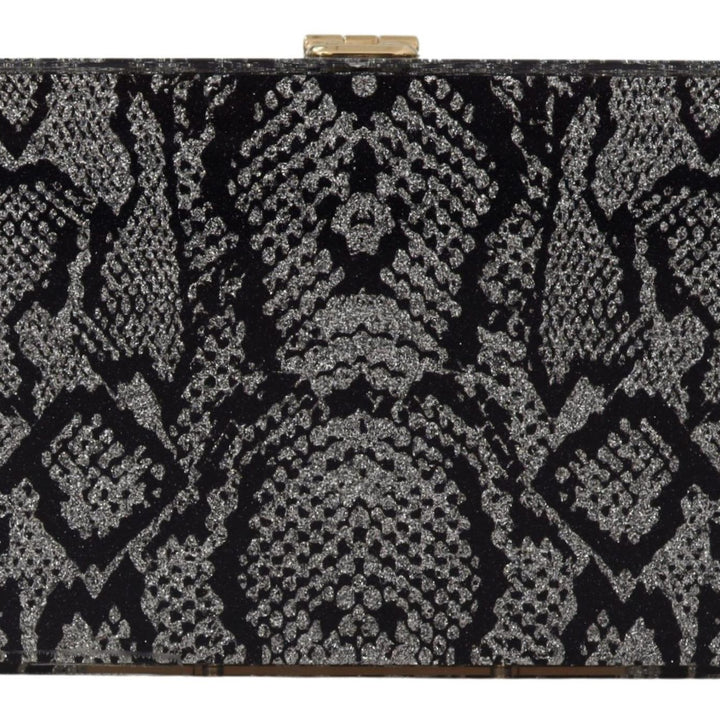 Dolce & Gabbana Gray Fashion Devotion Clutch Plexi SICILY BOX Purse