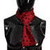 Dolce & Gabbana Red Polka Dot Silk Shawl Neck Wrap Scarf