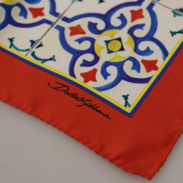 Dolce & Gabbana Multicolor Majolica Pattern Square Handkerchief