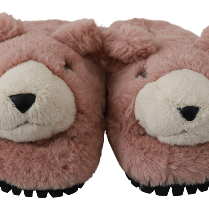 Dolce & Gabbana Pink Bear House Slippers Sandals Shoes