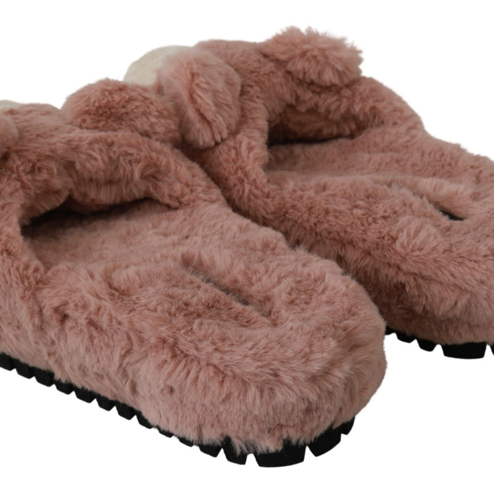 Dolce & Gabbana Pink Bear House Slippers Sandals Shoes