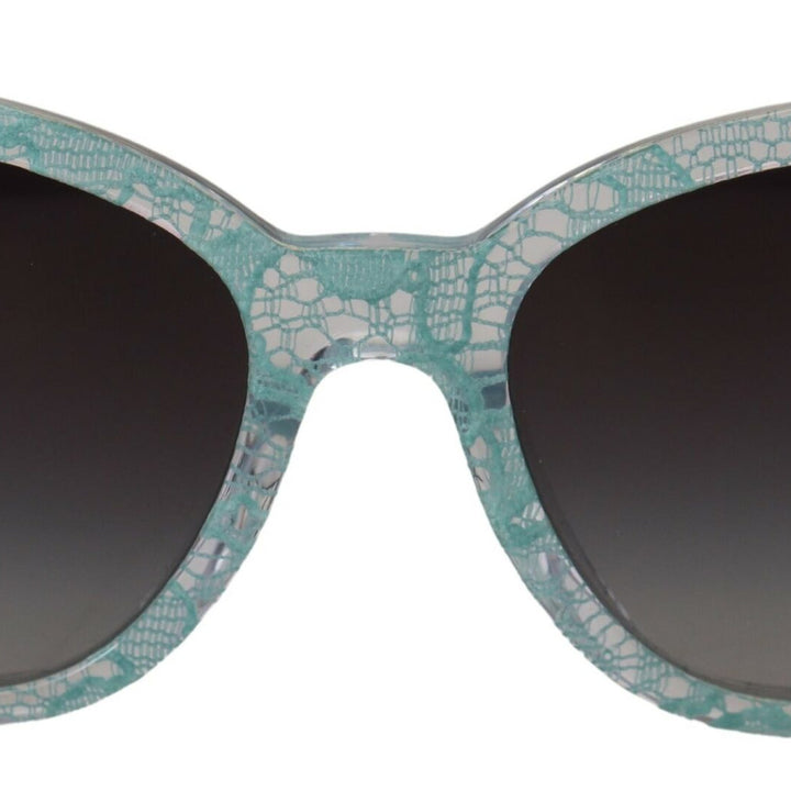 Dolce & Gabbana Blue DG4190 Lace Crystal Acetate Butterfly Sunglasses