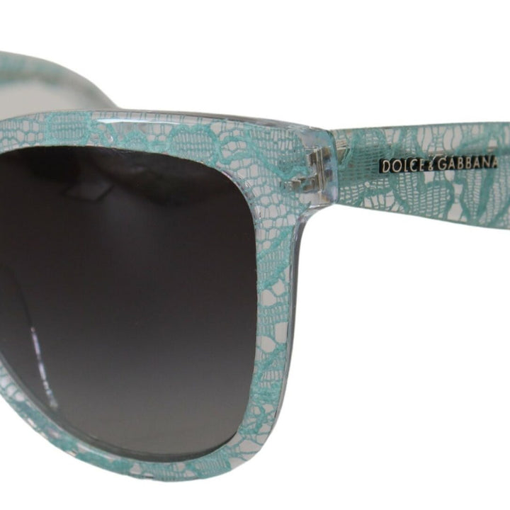 Dolce & Gabbana Blue DG4190 Lace Crystal Acetate Butterfly Sunglasses