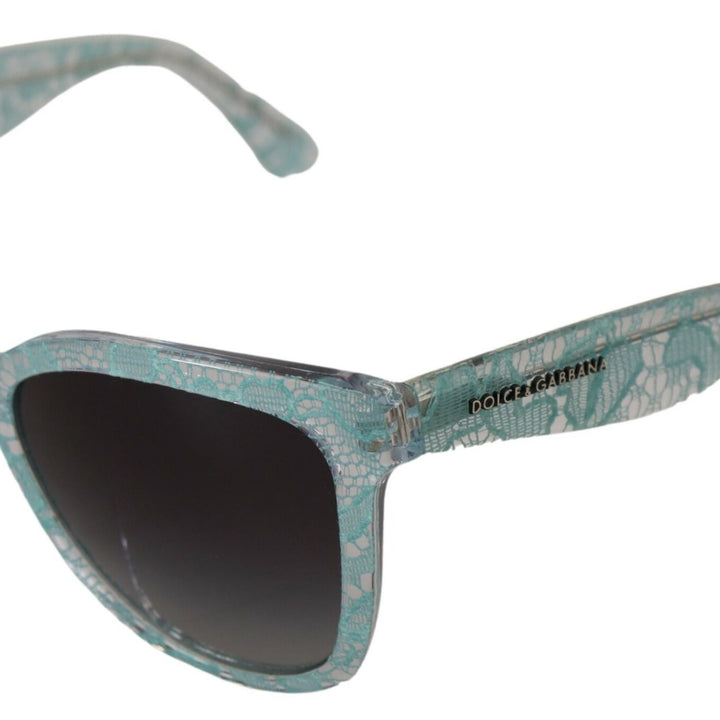 Dolce & Gabbana Blue DG4190 Lace Crystal Acetate Butterfly Sunglasses