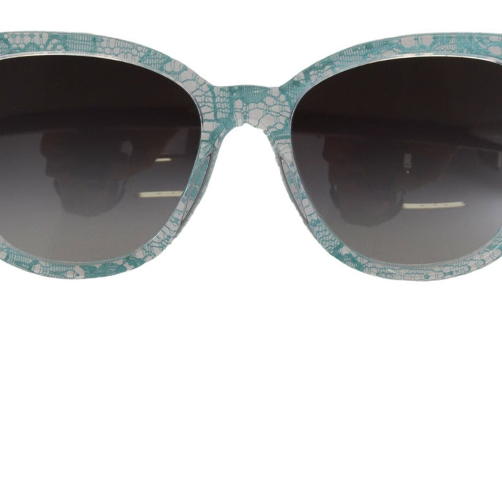 Dolce & Gabbana Blue DG4190 Lace Crystal Acetate Butterfly Sunglasses