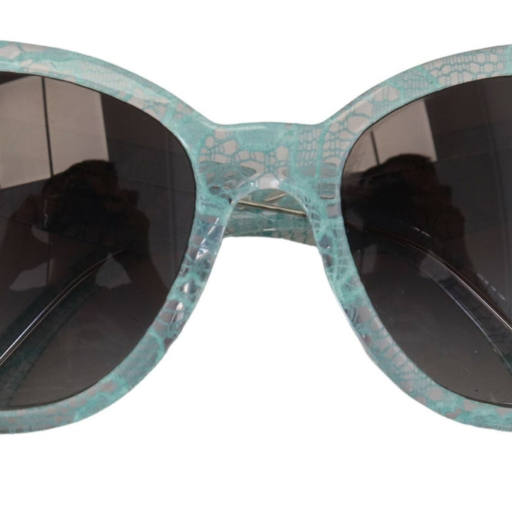 Dolce & Gabbana Blue DG4190 Lace Crystal Acetate Butterfly Sunglasses