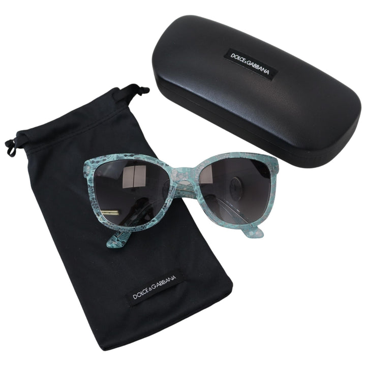 Dolce & Gabbana Blue DG4190 Lace Crystal Acetate Butterfly Sunglasses