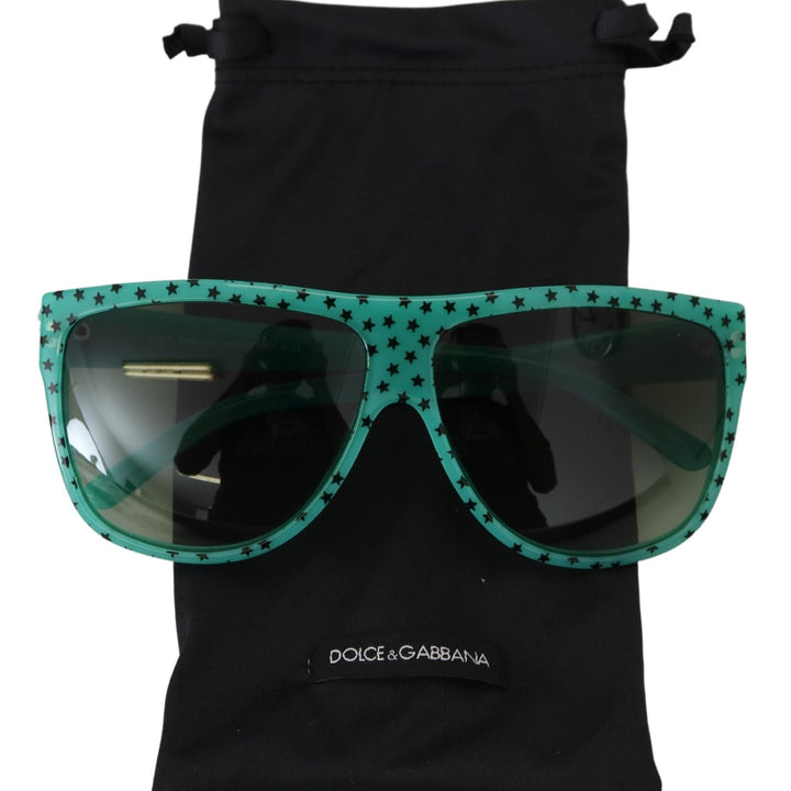 Dolce & Gabbana Green DG4125 Stars Acetate Square Shades Sunglasses