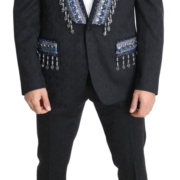 Dolce & Gabbana Black Beads Embellished 2 Piece MARTINI Suit