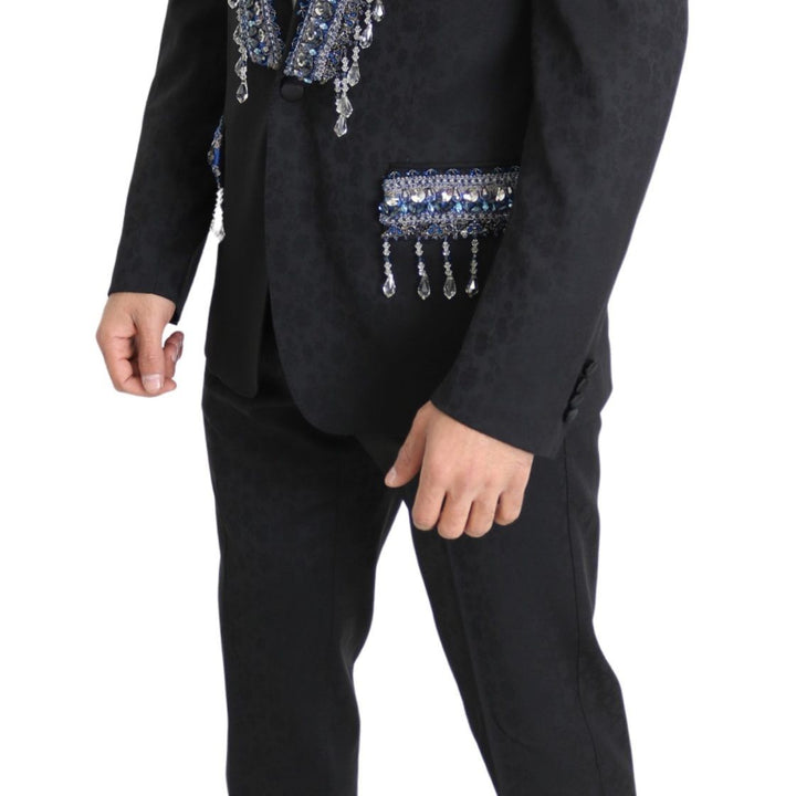 Dolce & Gabbana Black Beads Embellished 2 Piece MARTINI Suit