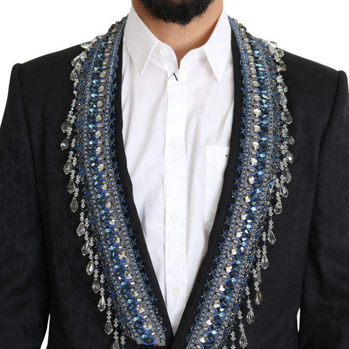 Dolce & Gabbana Black Beads Embellished 2 Piece MARTINI Suit