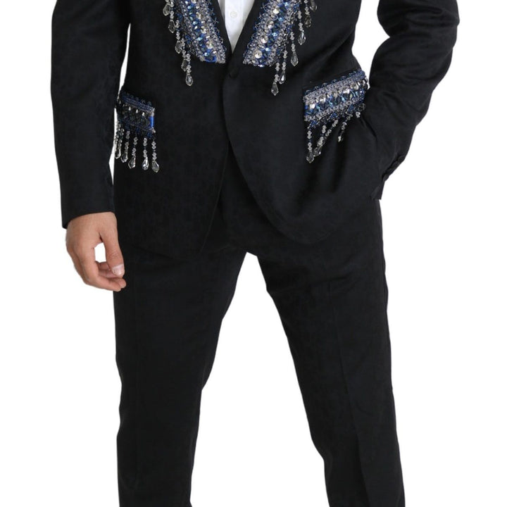 Dolce & Gabbana Black Beads Embellished 2 Piece MARTINI Suit