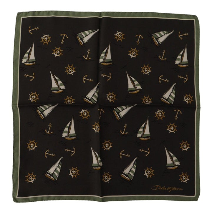 Dolce & Gabbana Multicolor Printed DG Logo Square Handkerchief