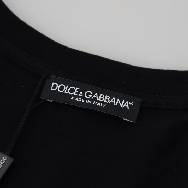 Dolce & Gabbana Black Cotton Sleeveless Men T-shirt