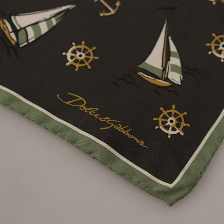 Dolce & Gabbana Multicolor Printed DG Logo Square Handkerchief