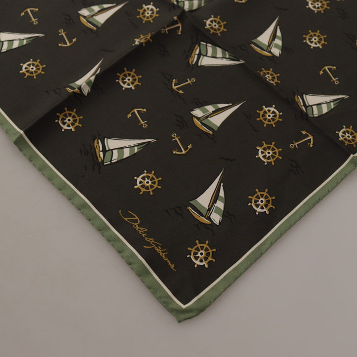 Dolce & Gabbana Multicolor Printed DG Logo Square Handkerchief